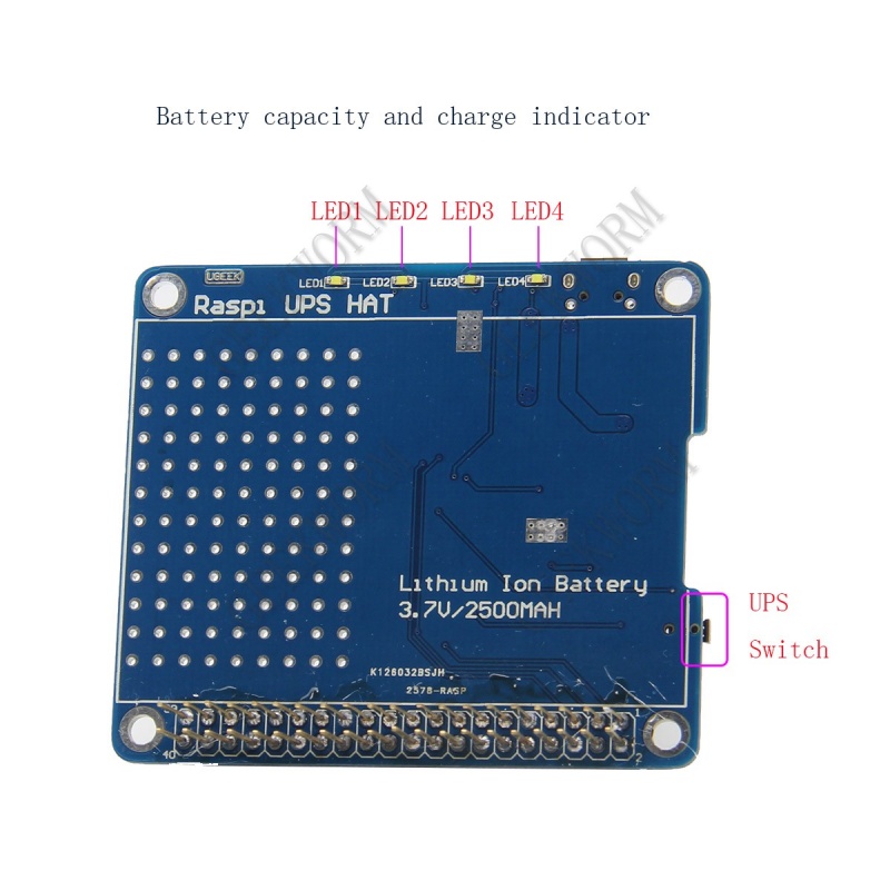 Raspi UPS HAT Board Geekworm Wiki