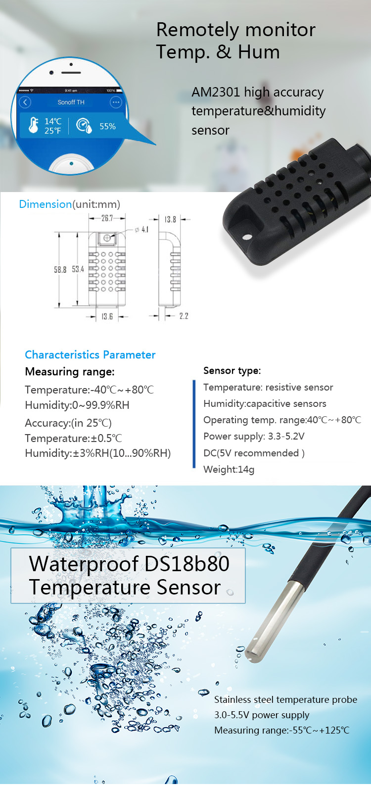 SONOFF TH10/16 10A/2200W 16A/3500W Smart Wifi Switch Monitoring