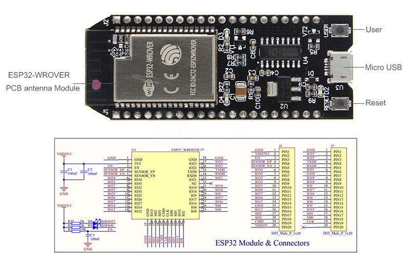 ESP32 WROVER Development Board