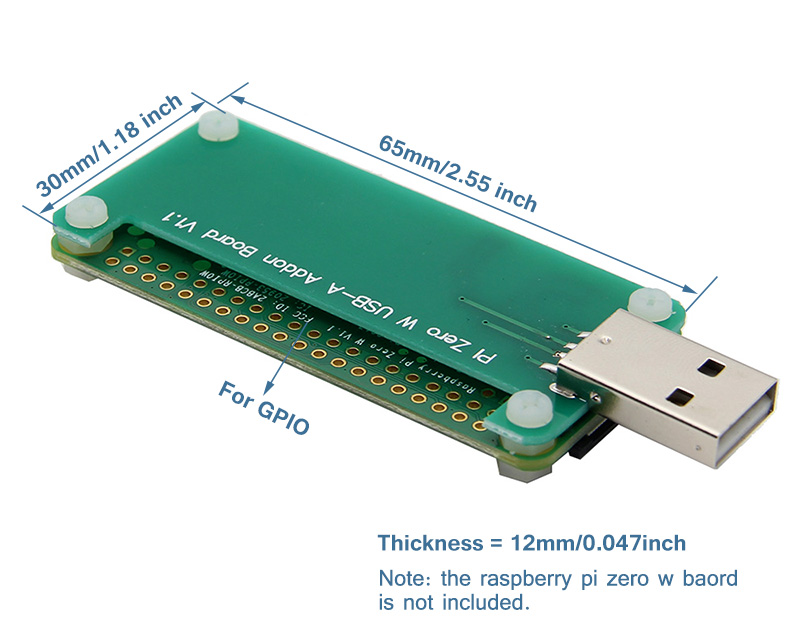 Raspberry Pi Zero W USB-A Addon Board-W800.jpg