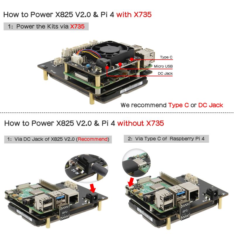 How to Power X825 V2.0
