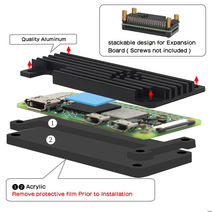 Raspberry Pi Zero 2W Case-2W02