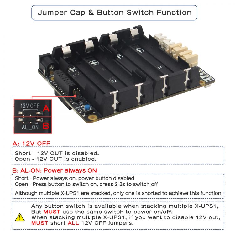 Jumper Cap & Button Switch Function