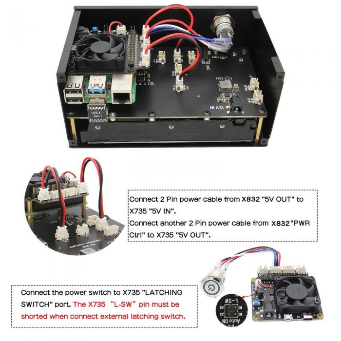 X832 V1.0+X735+case