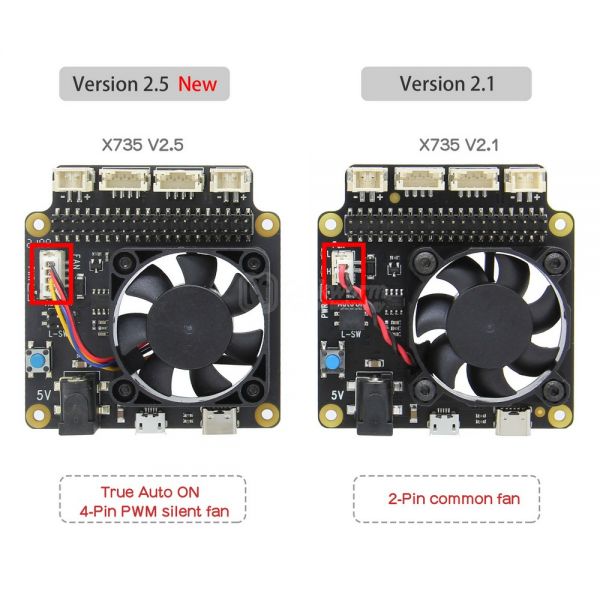 X735 V2.5 vs X735 V2.1