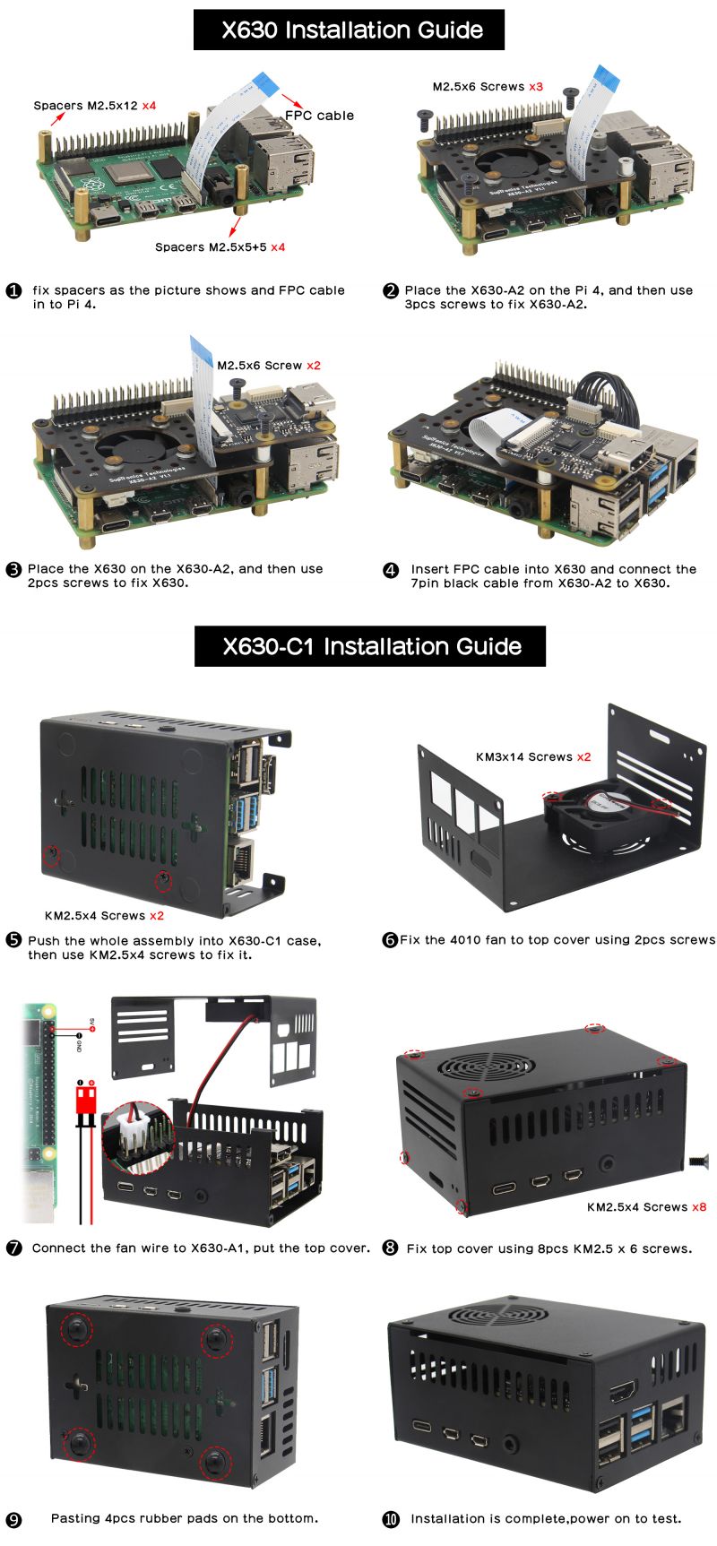 How to install X630/X630-A2/X630-C1
